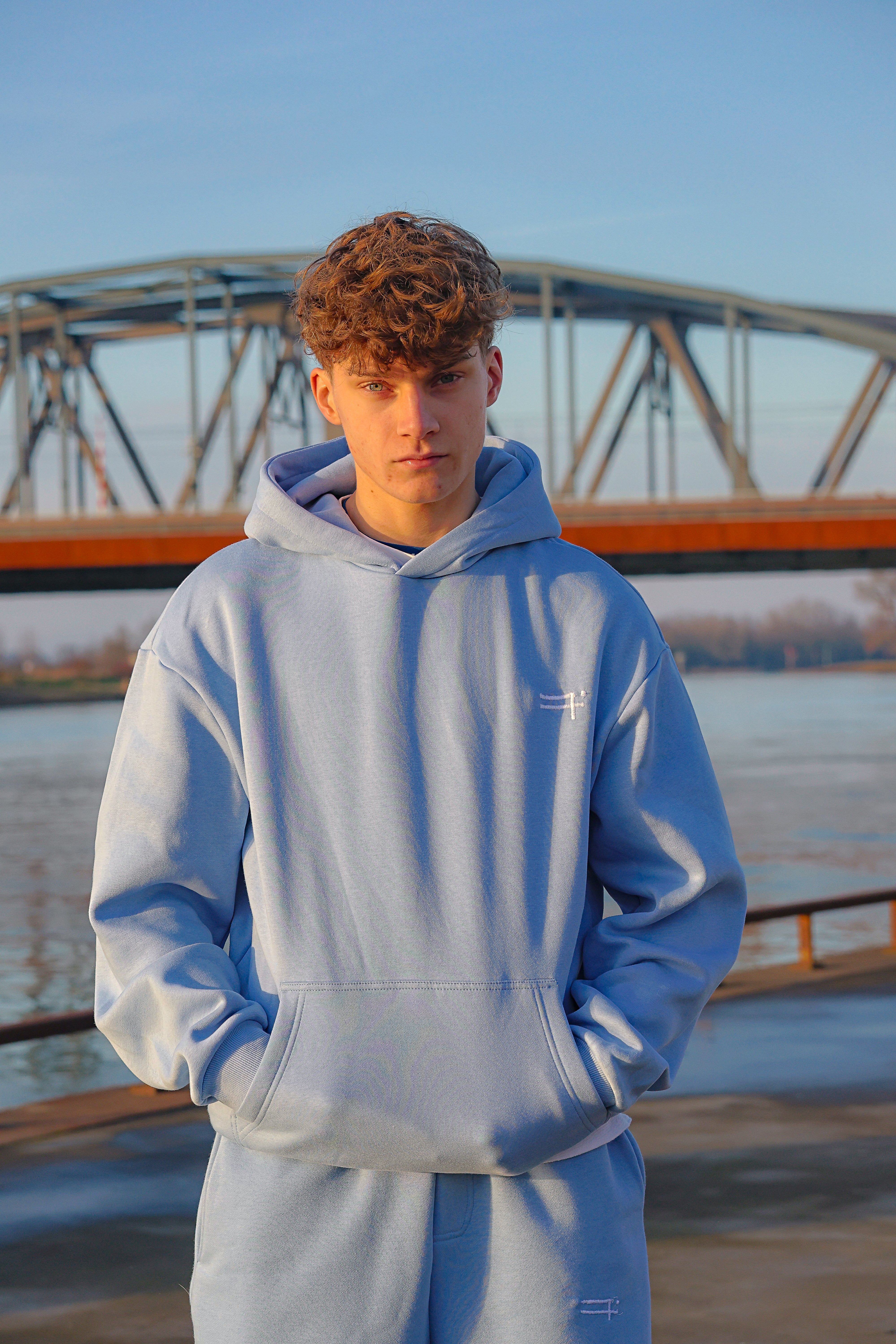 "OPPOSIIITE" light blue tracksuit