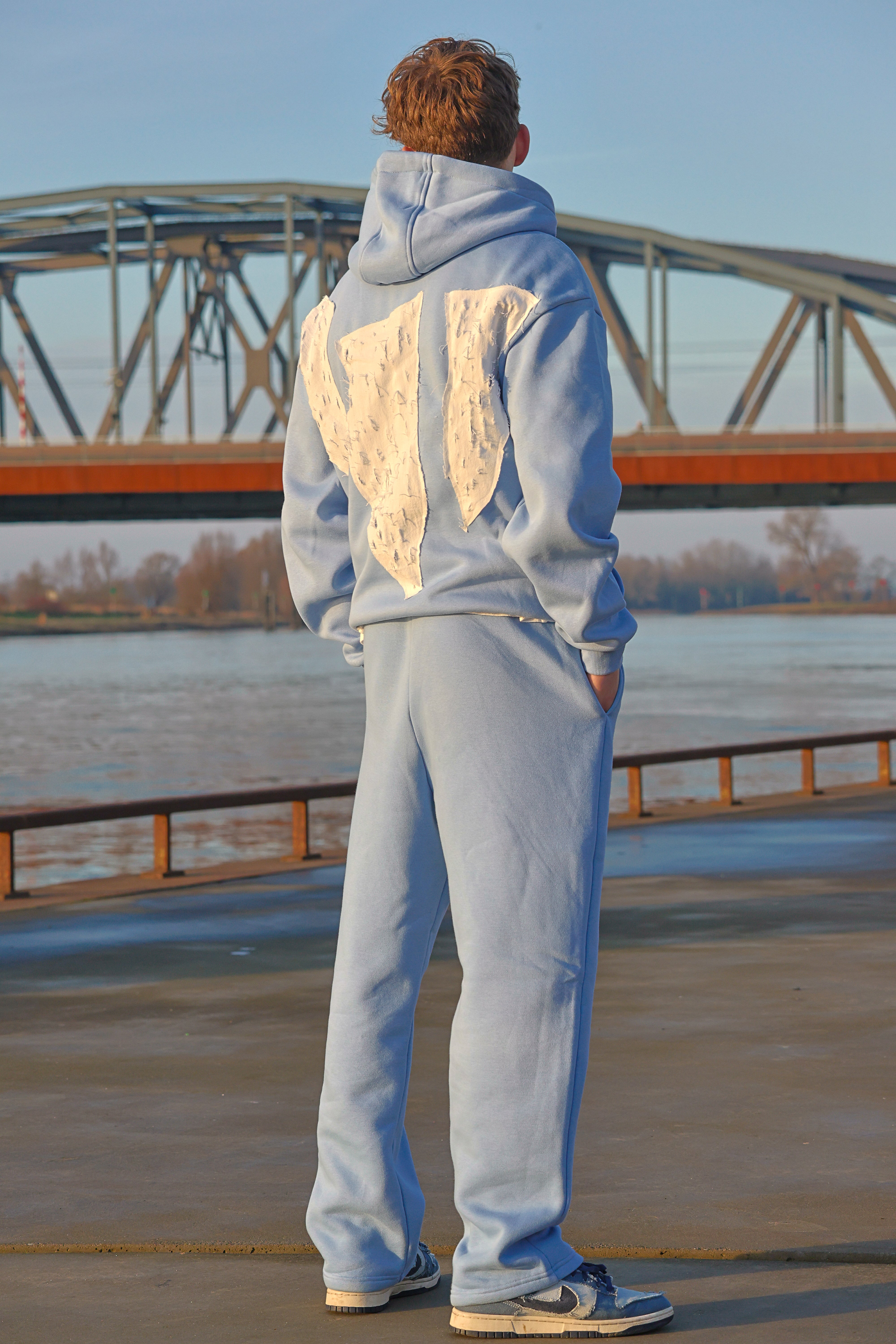 "OPPOSIIITE" light blue tracksuit