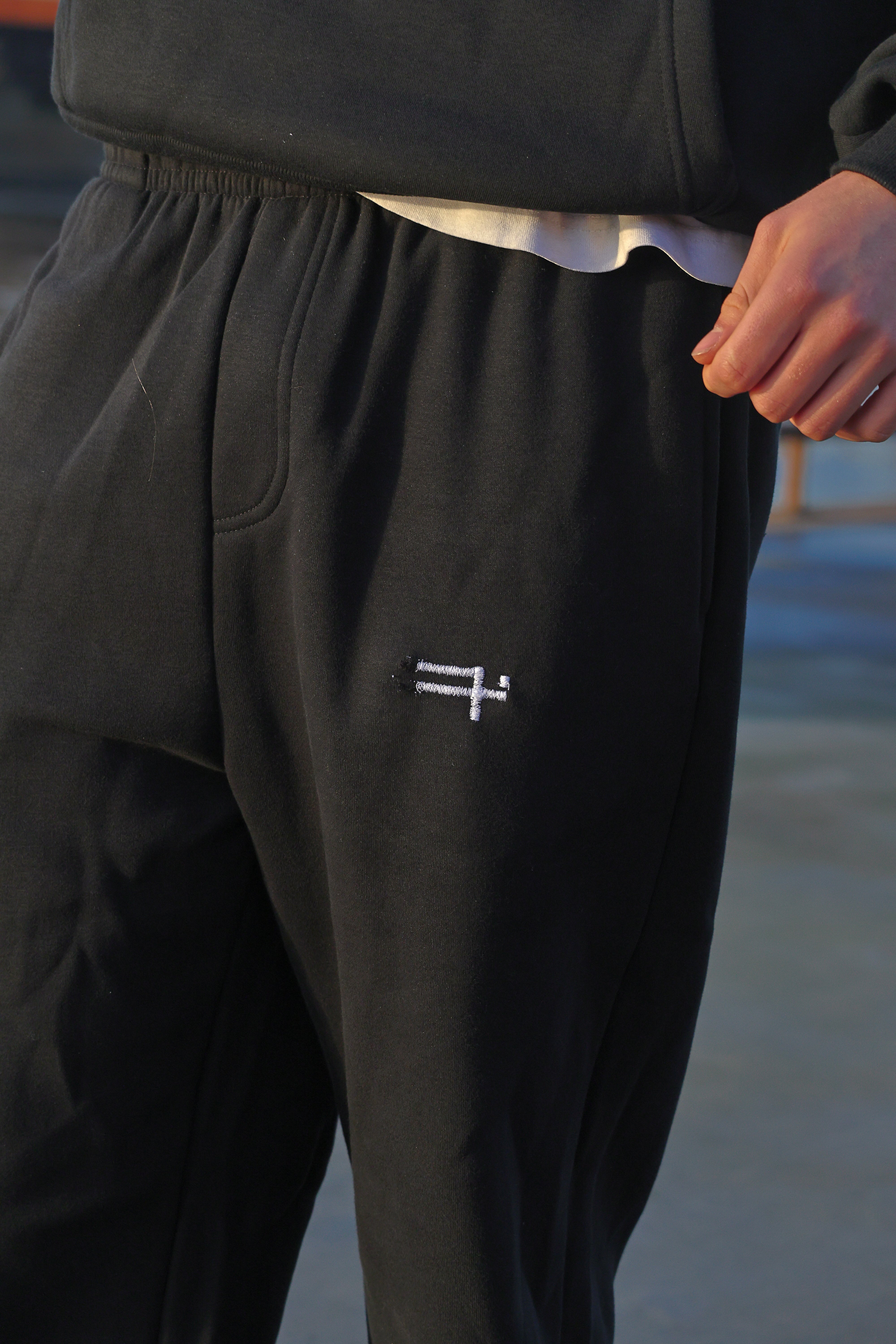 "OPPOSIIITE" midnight black tracksuit