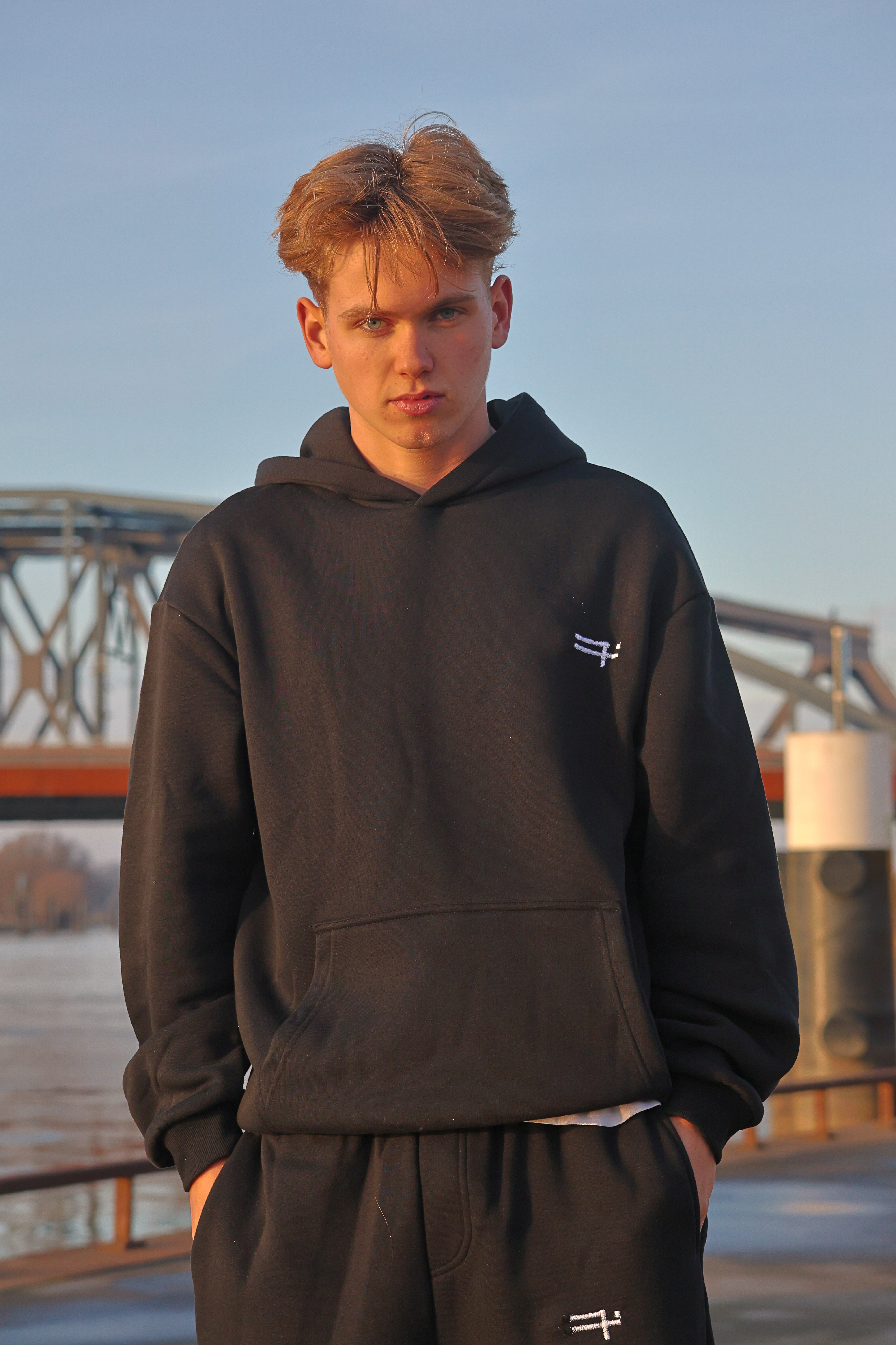 "OPPOSIIITE" midnight black tracksuit