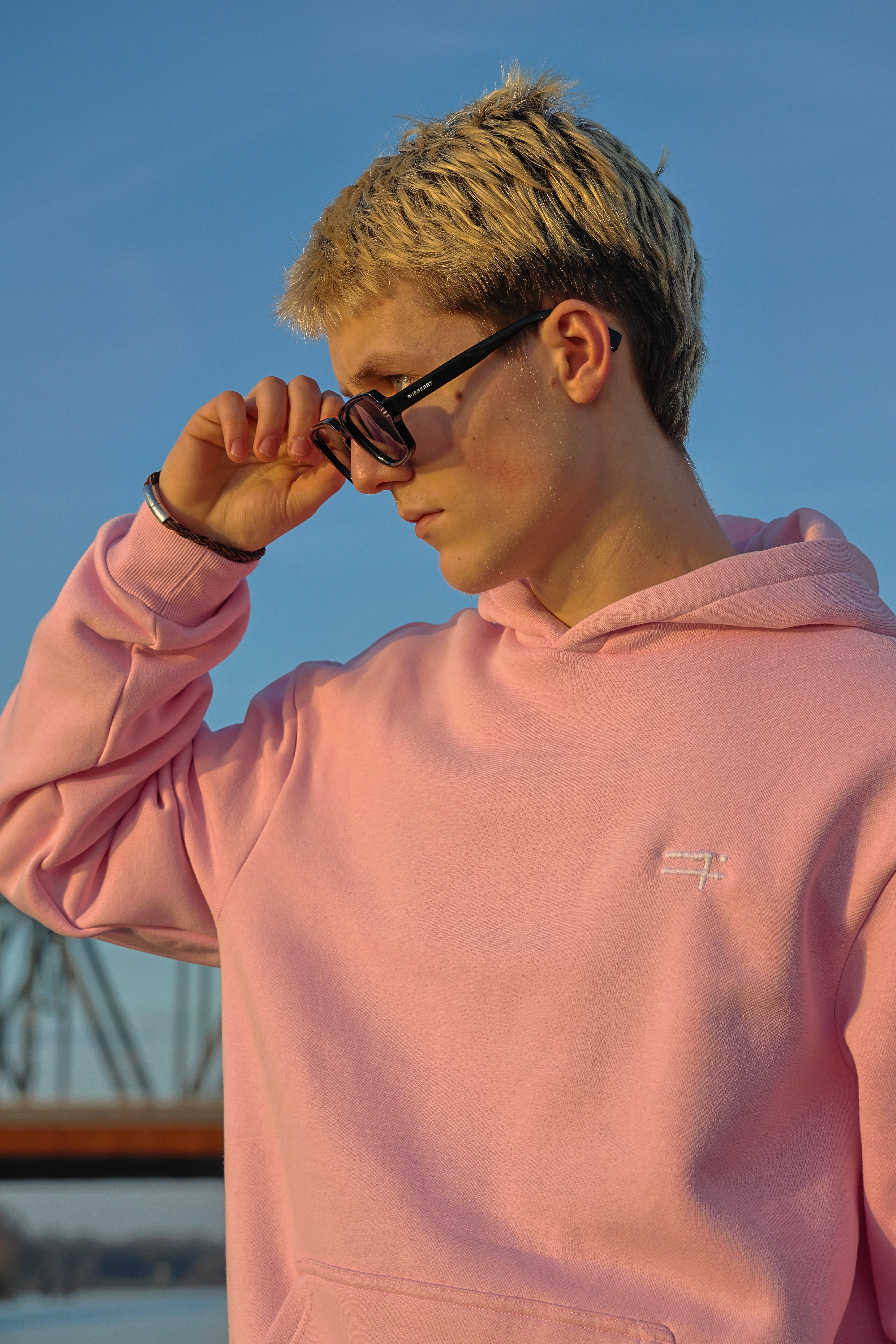 "OPPOSIIITE" soft pink tracksuit