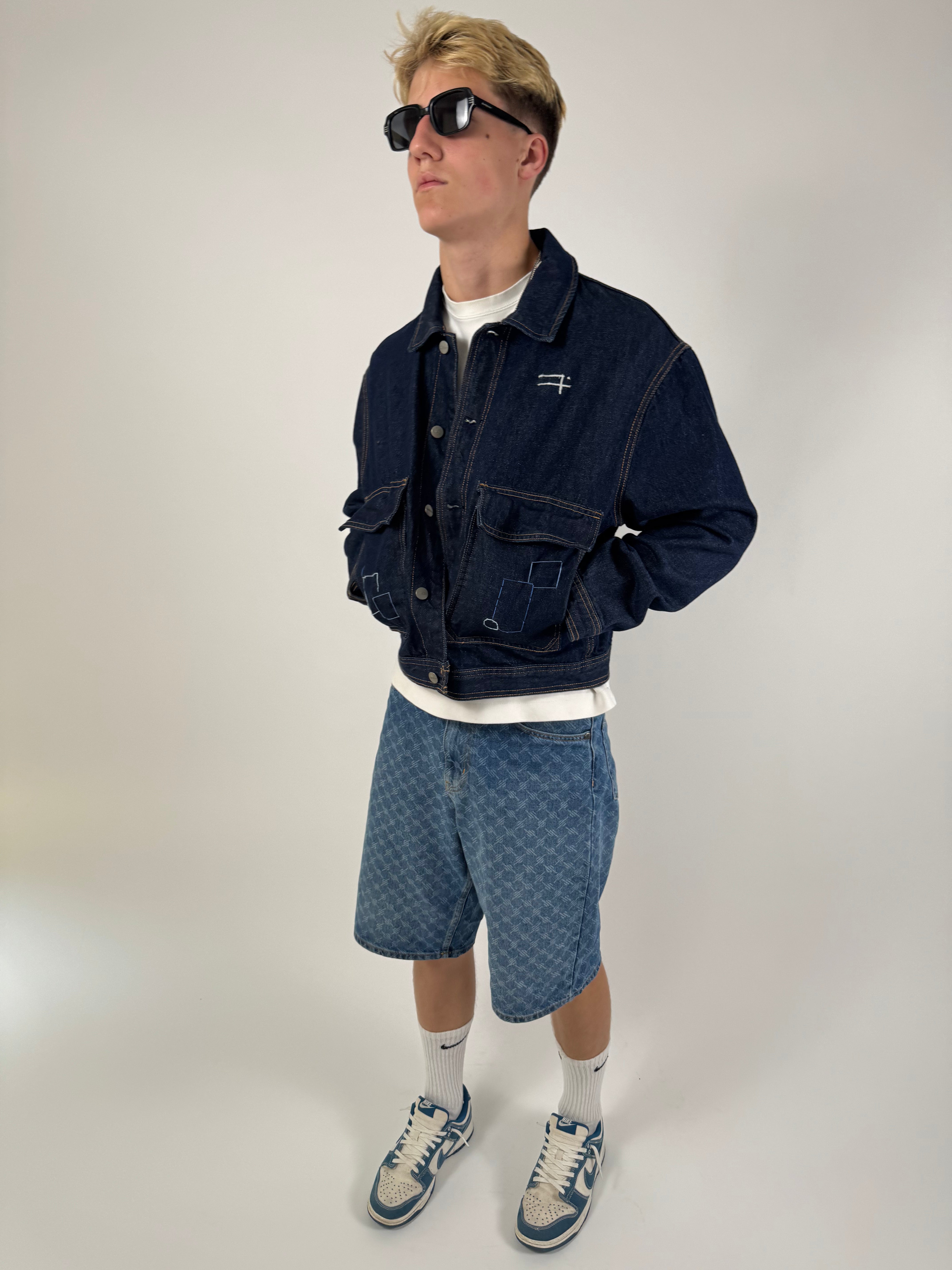 "SKIT'S FIIINEST" denim jacket