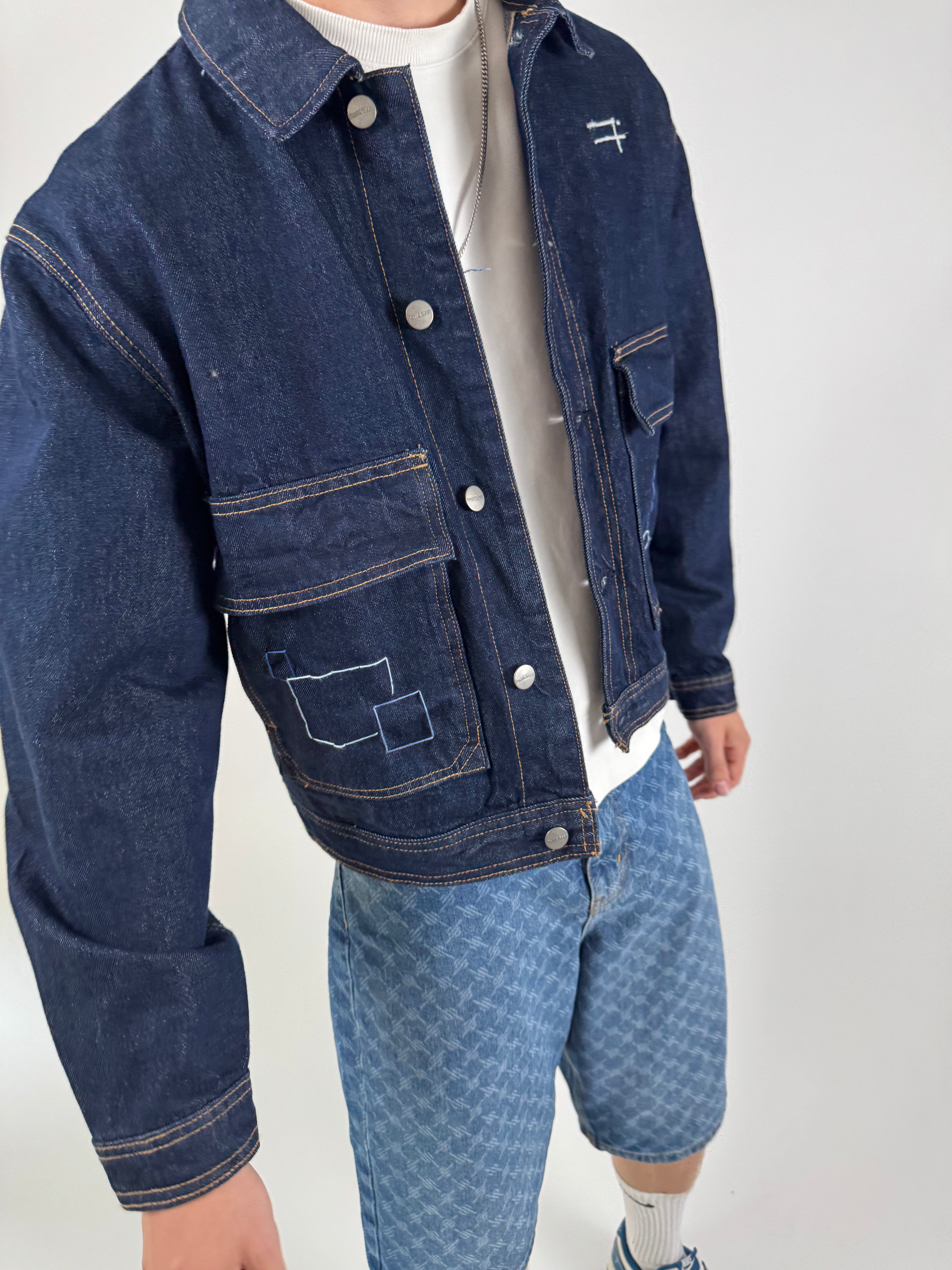 "SKIT'S FIIINEST" denim jacket