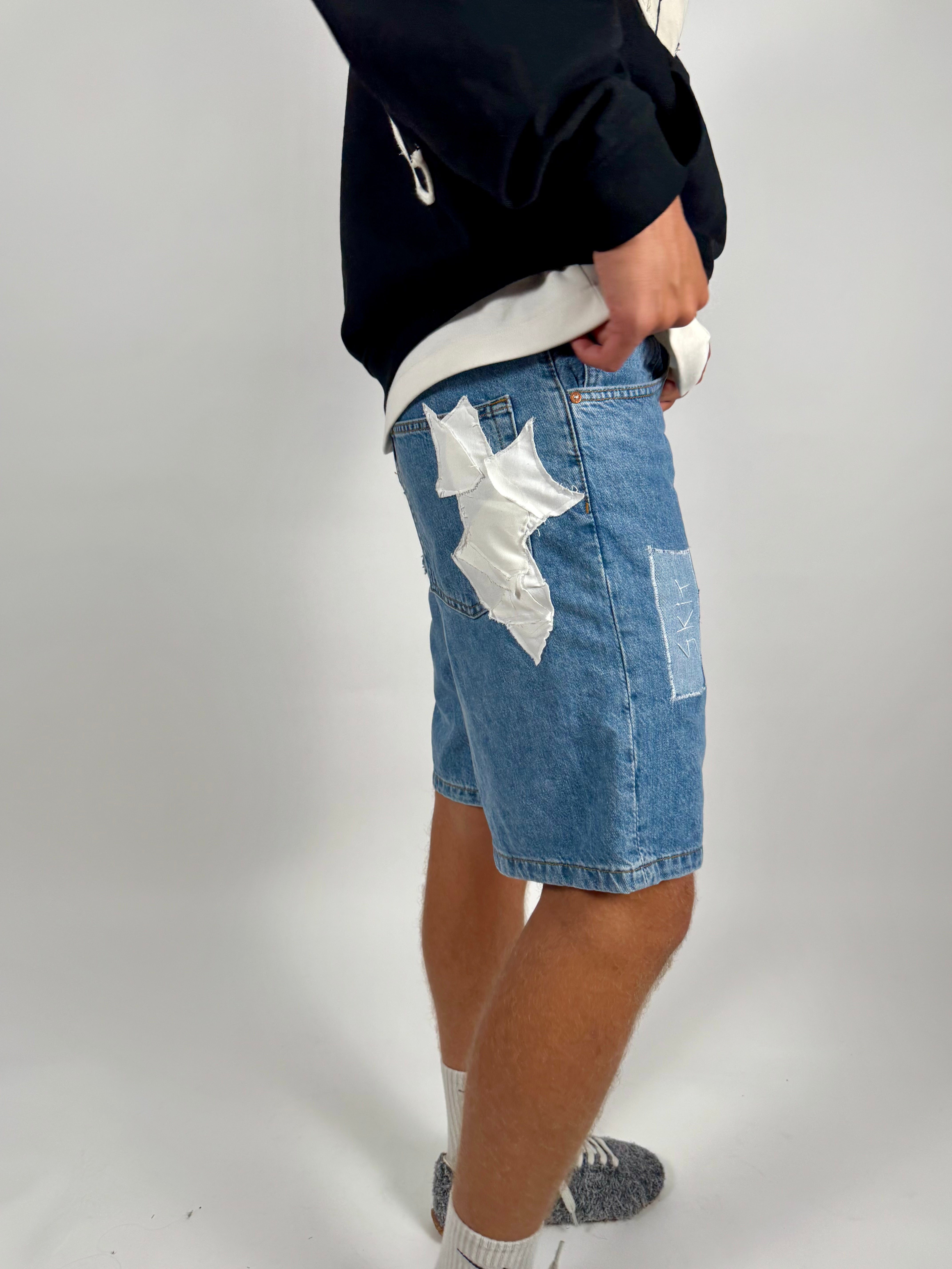 "ADDIIICTED" jean shorts