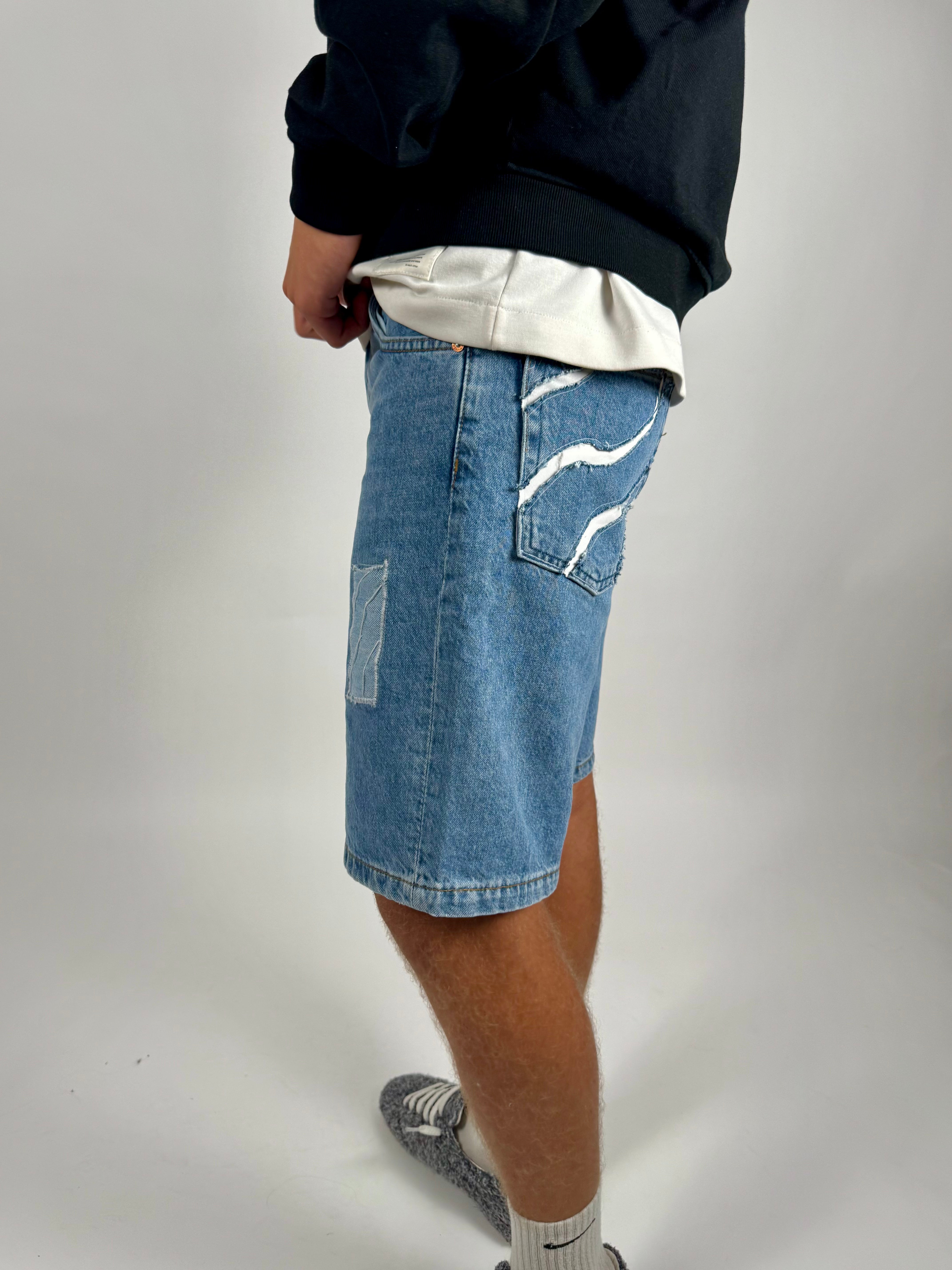 "ADDIIICTED" jean shorts