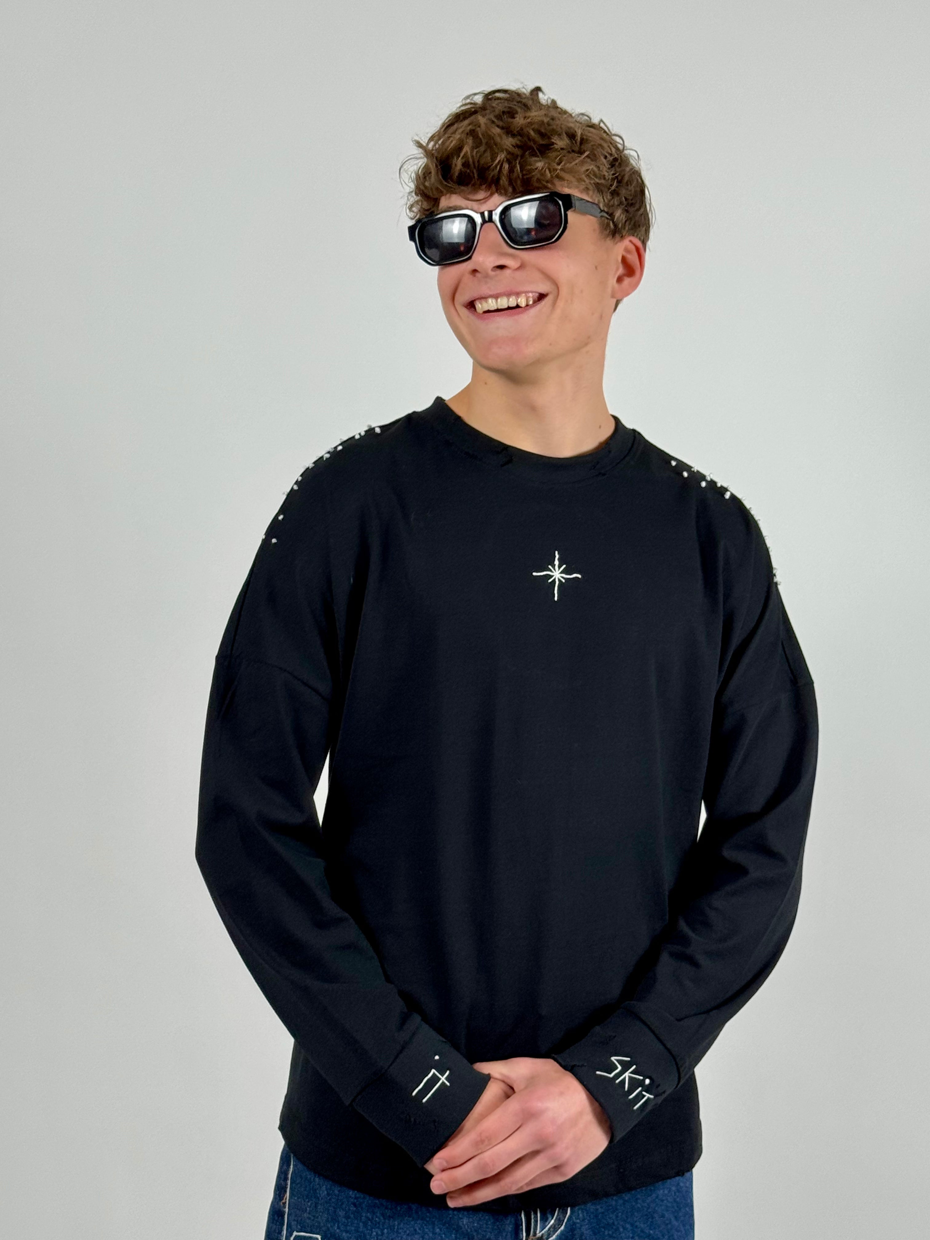 "MIIIDNIGHT" black longsleeve
