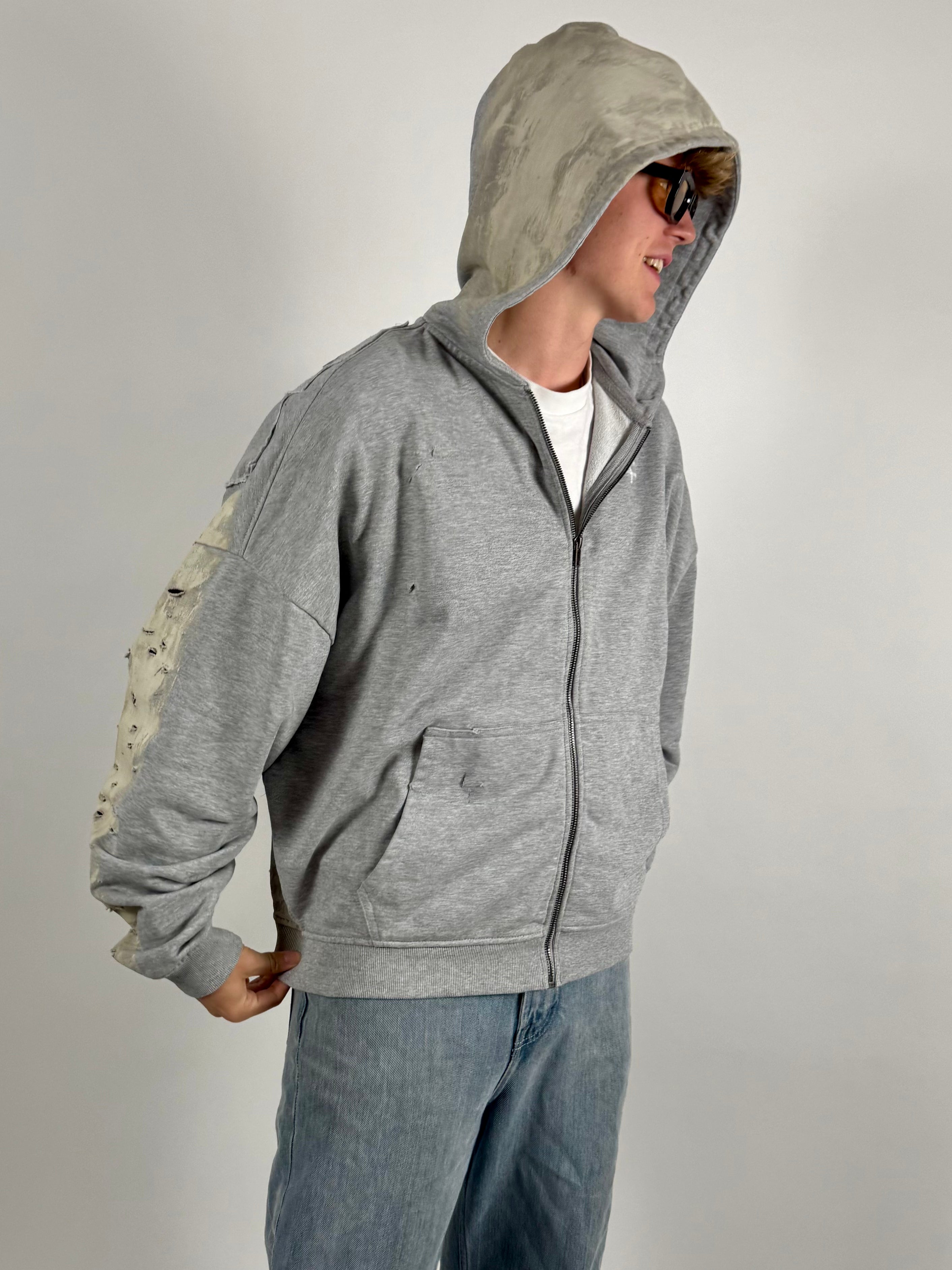 "SCRIIIPTED" zip-hoodie