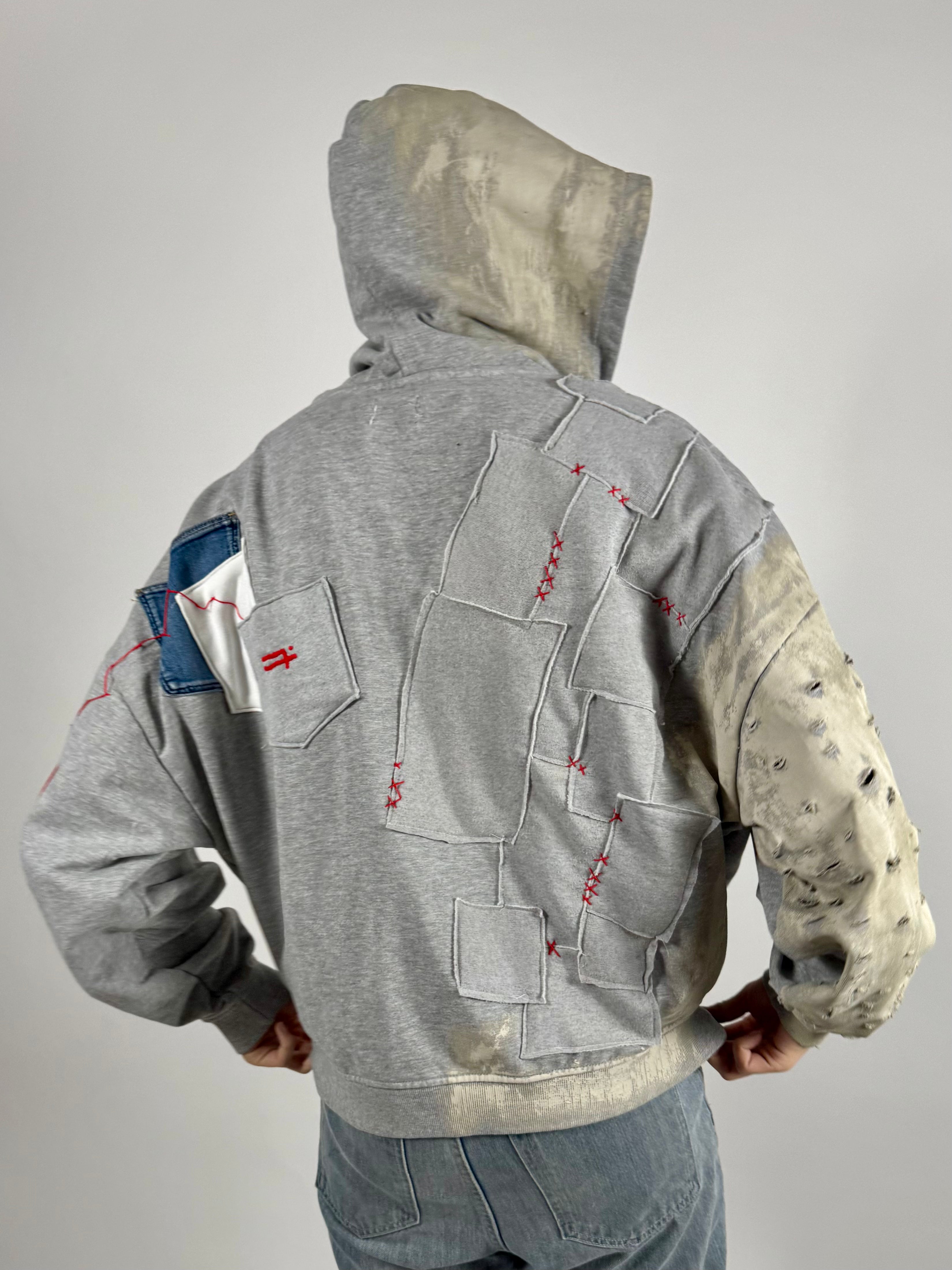 "SCRIIIPTED" zip-hoodie