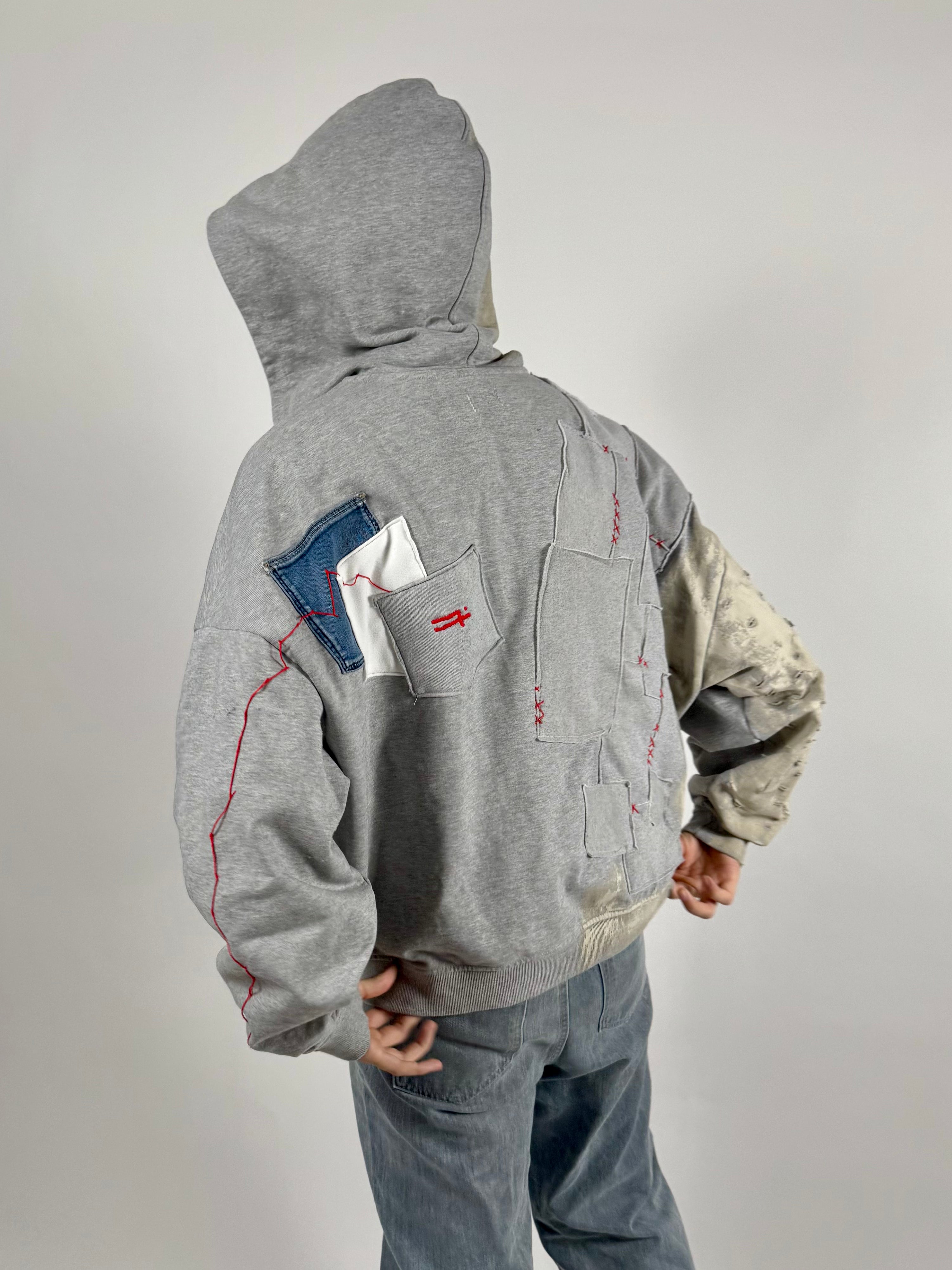 "SCRIIIPTED" zip-hoodie