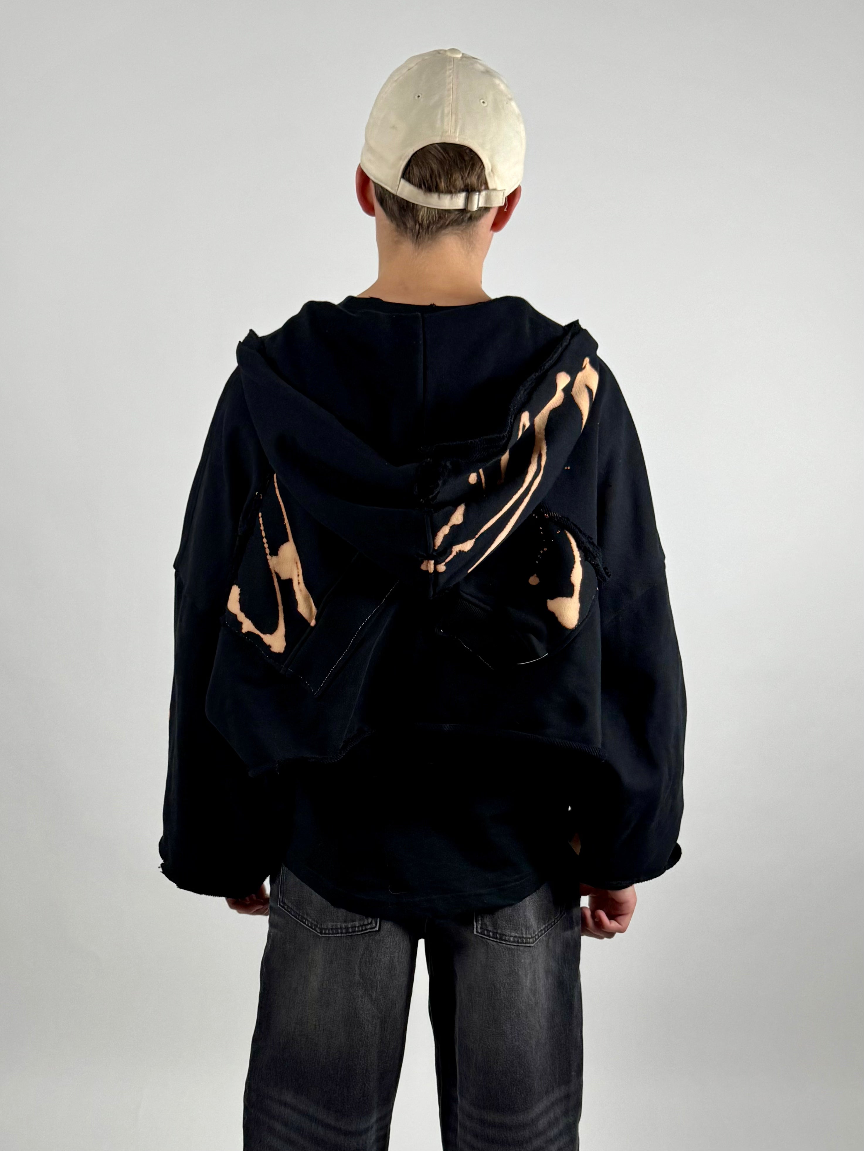 "EARN YOUR STRIIIPES" cropped hoodie