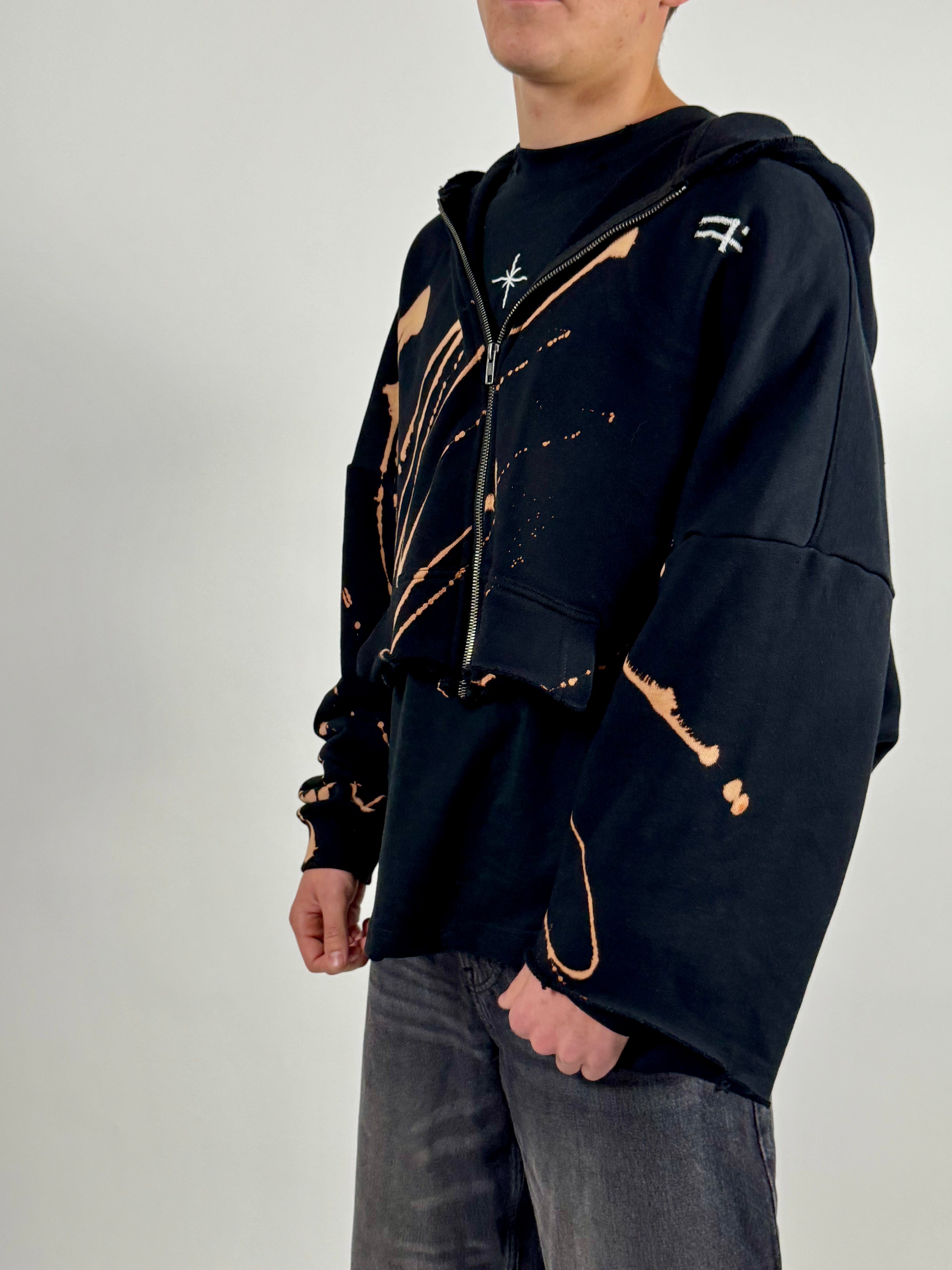 "EARN YOUR STRIIIPES" cropped hoodie