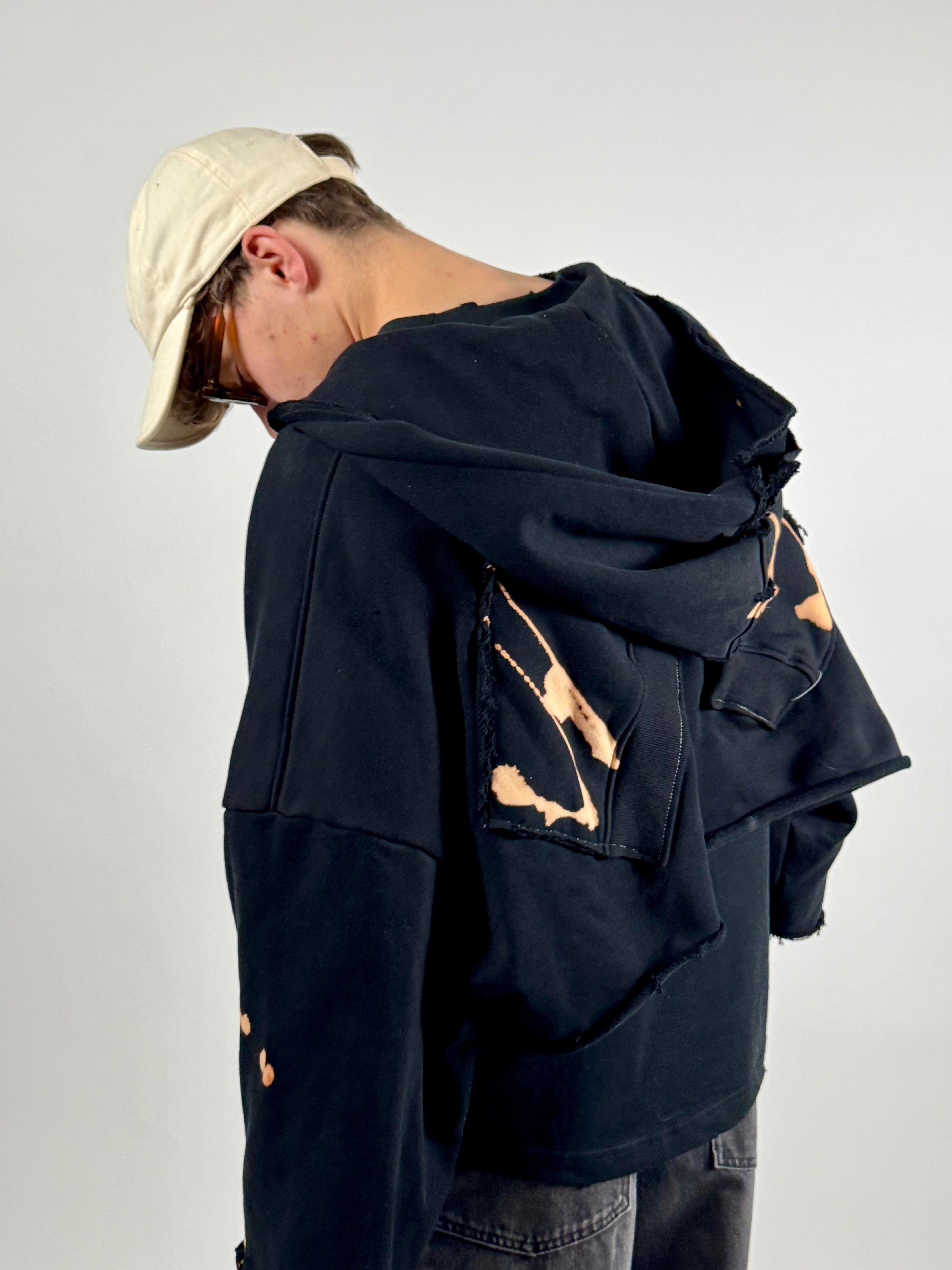 "EARN YOUR STRIIIPES" cropped hoodie