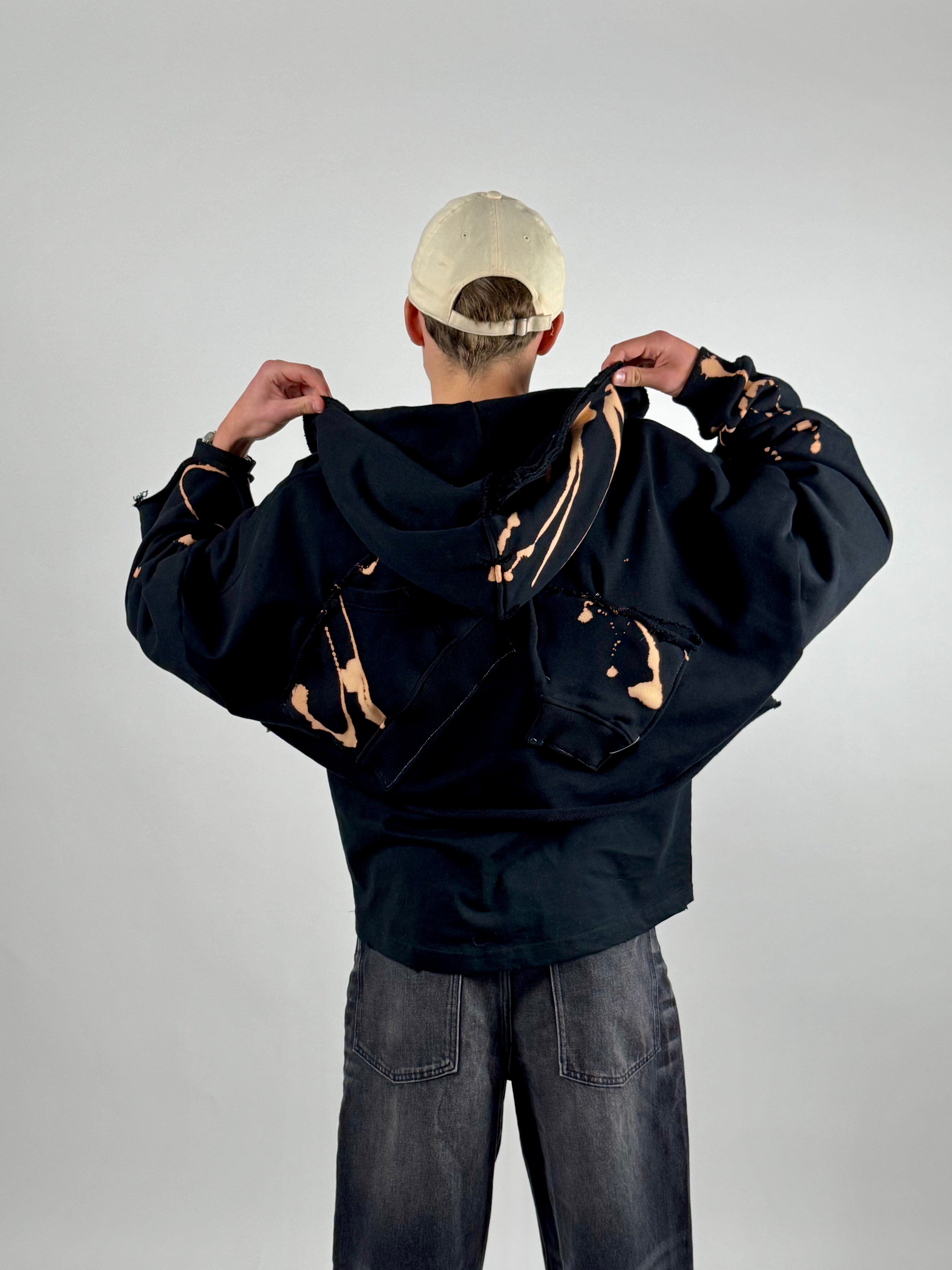 "EARN YOUR STRIIIPES" cropped hoodie