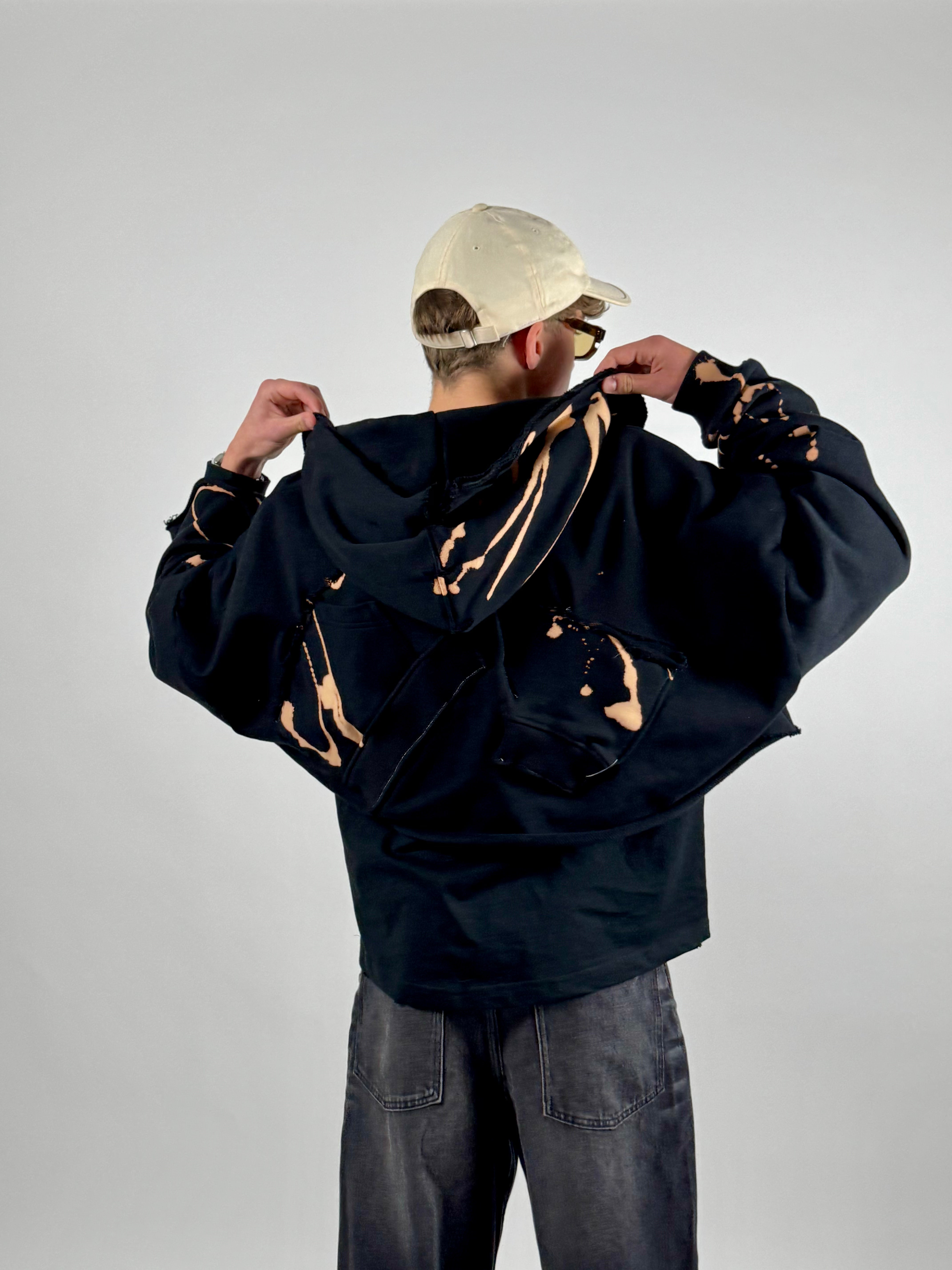 "EARN YOUR STRIIIPES" cropped hoodie