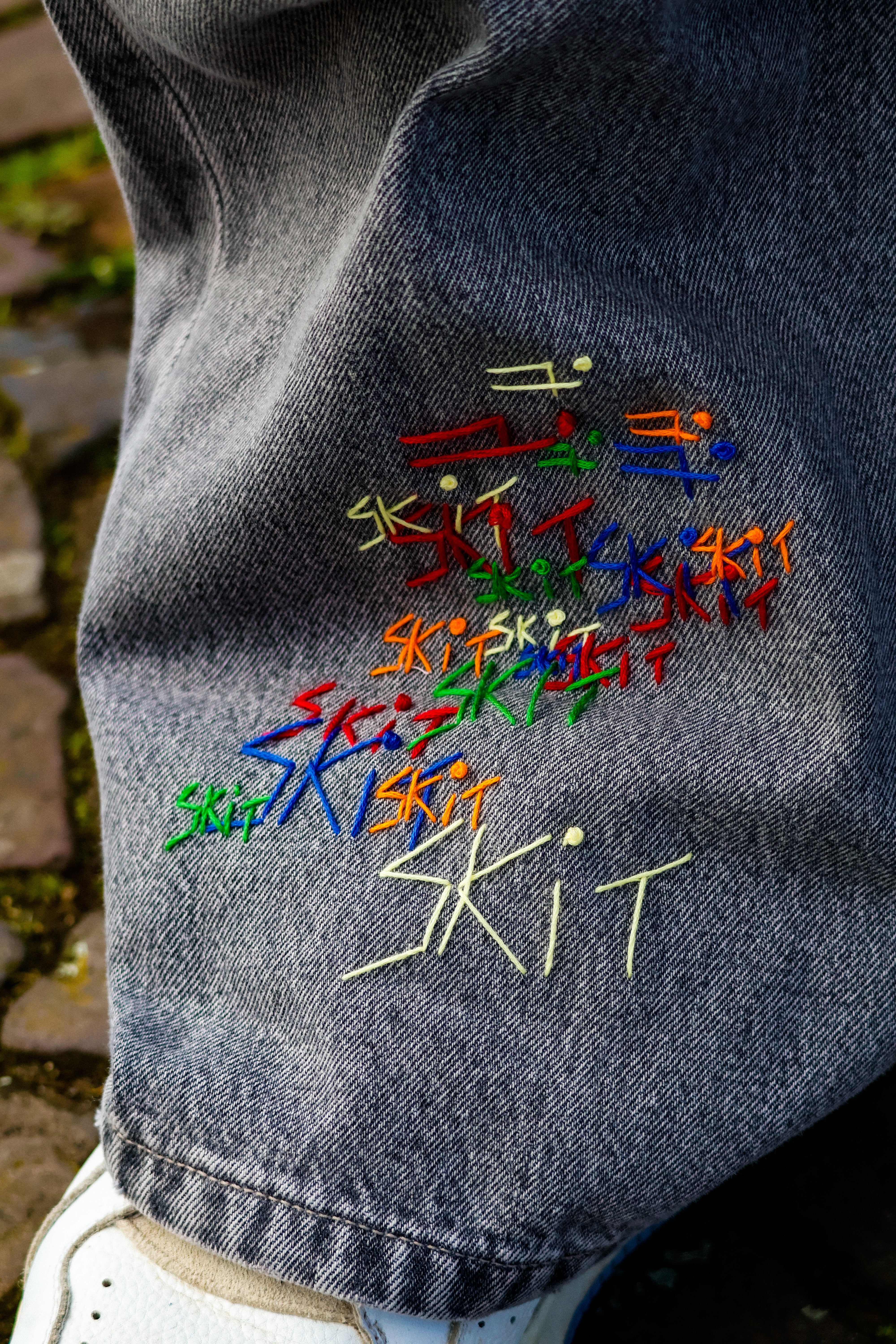 "III NEVER LEFT" denim suit