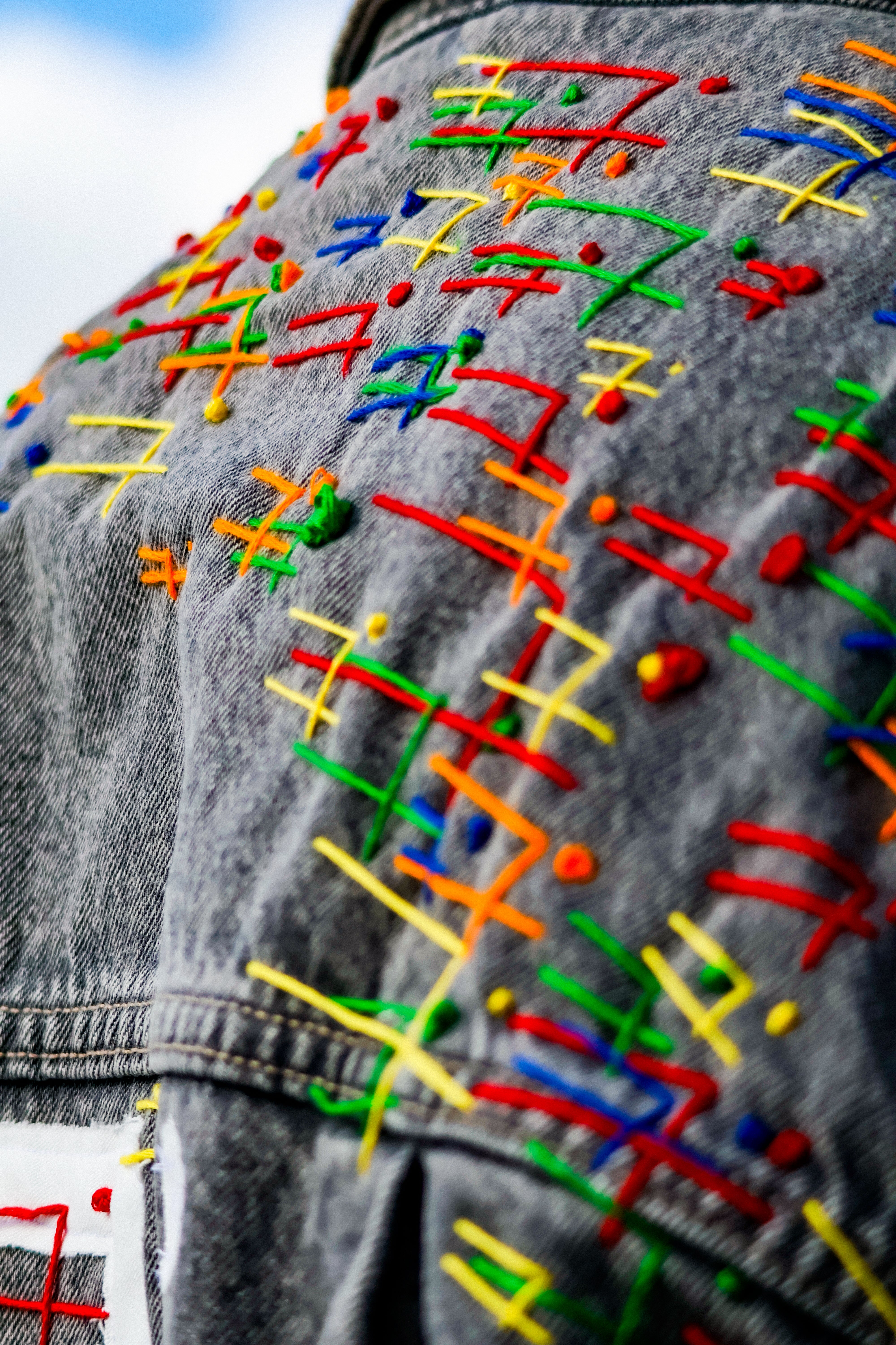 "III NEVER LEFT" denim suit