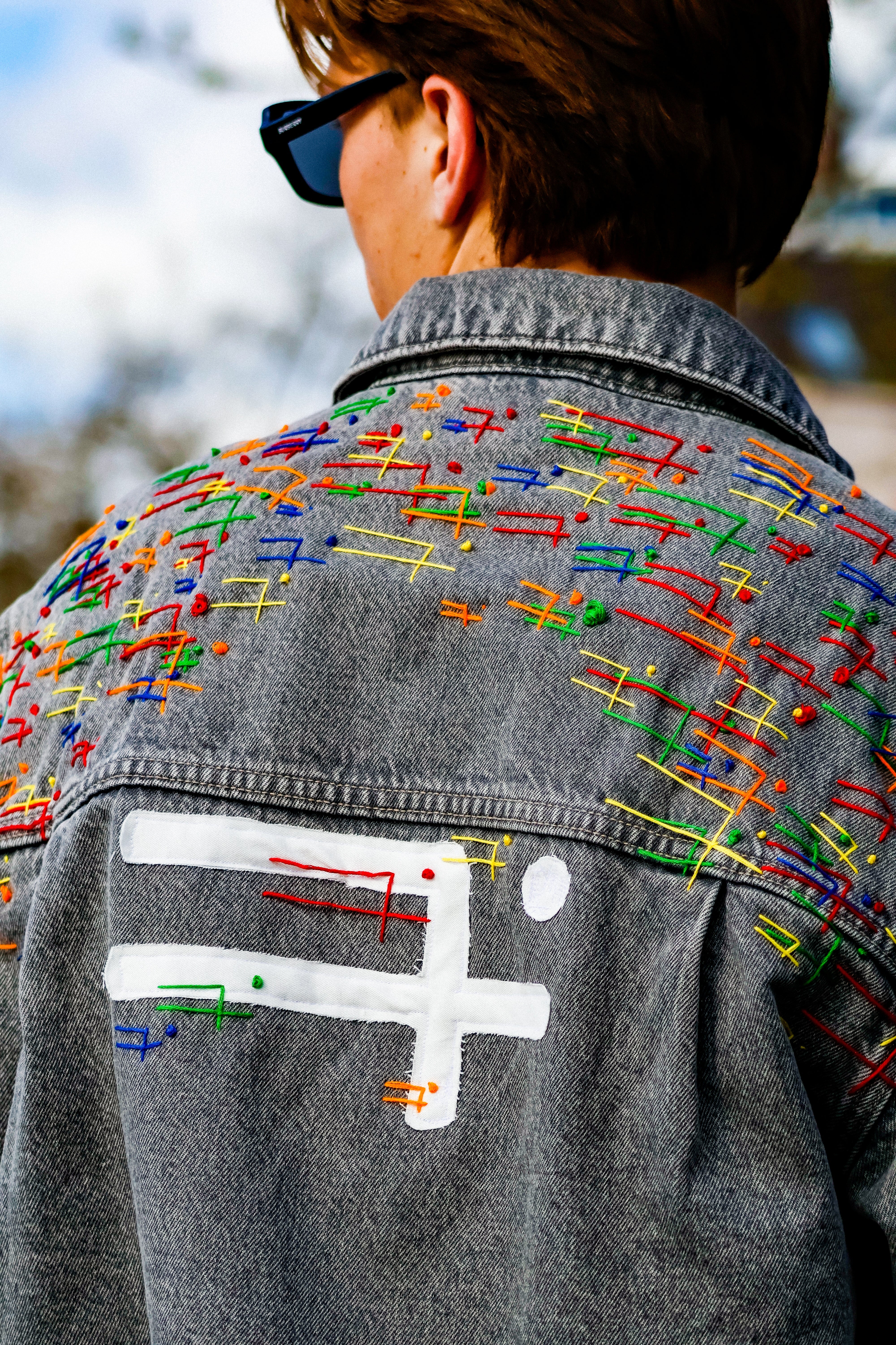 "III NEVER LEFT" denim suit