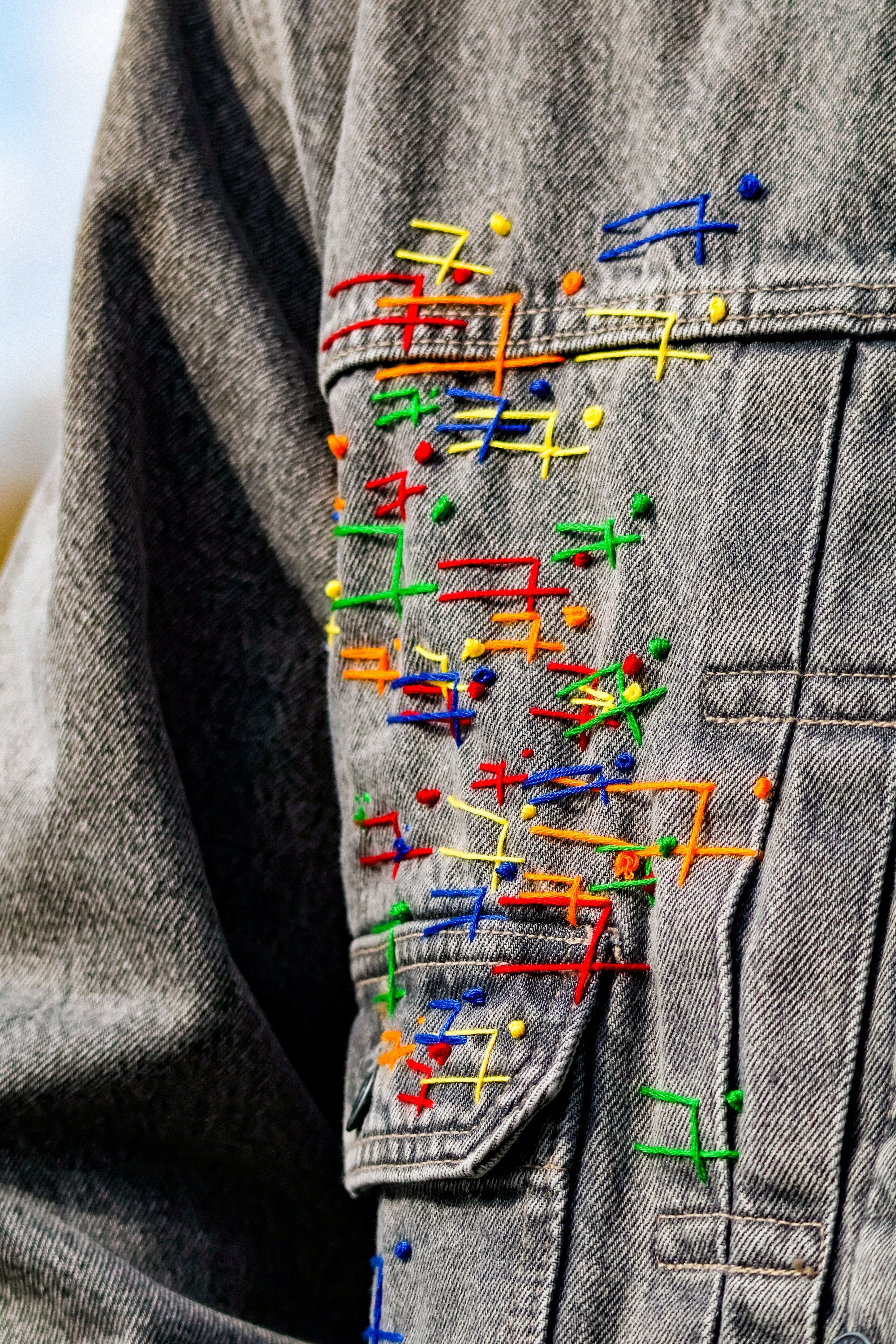 "III NEVER LEFT" denim suit