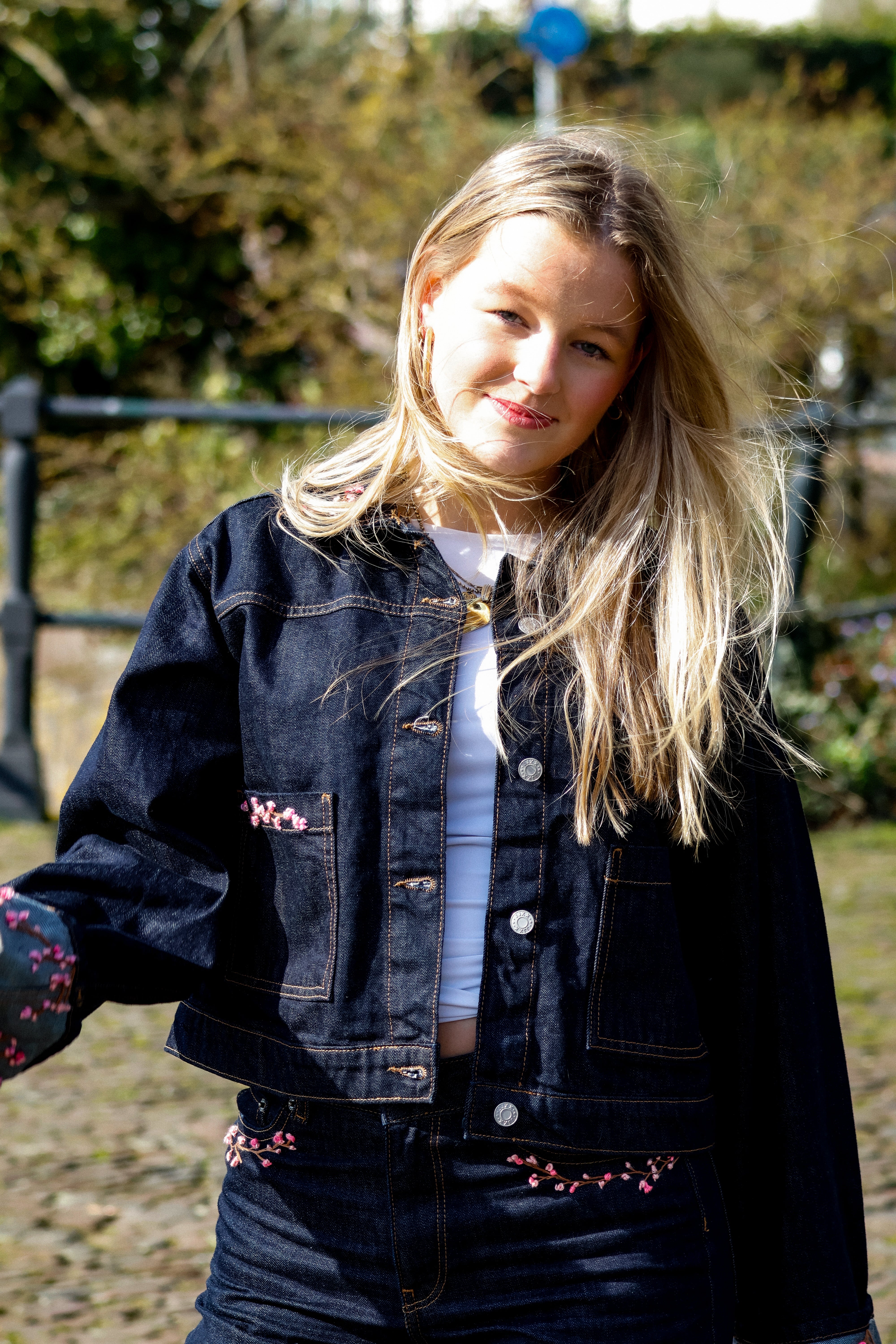"RESIIISTANCE" denim suit