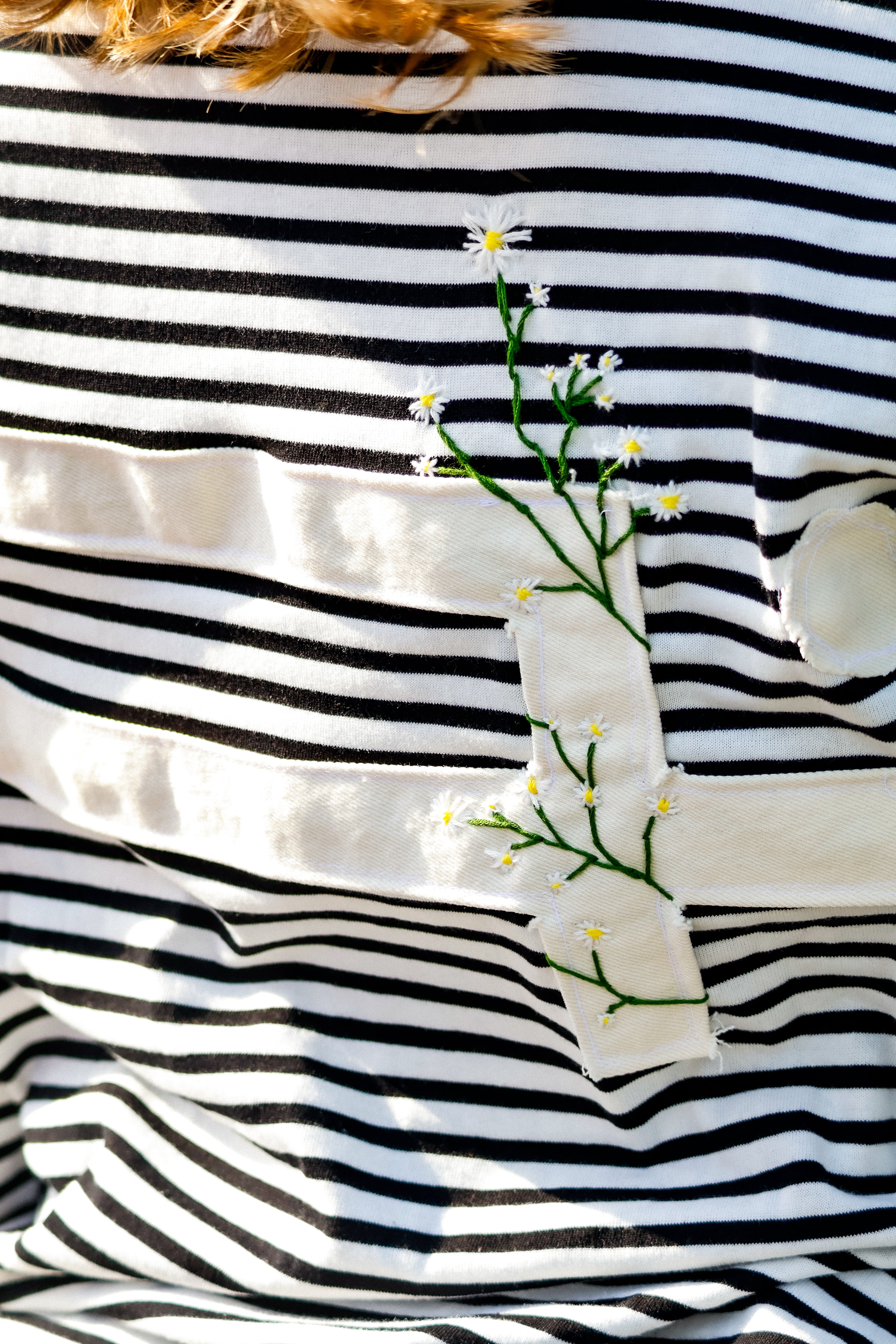 "STRIIIPED" pure white longsleeve