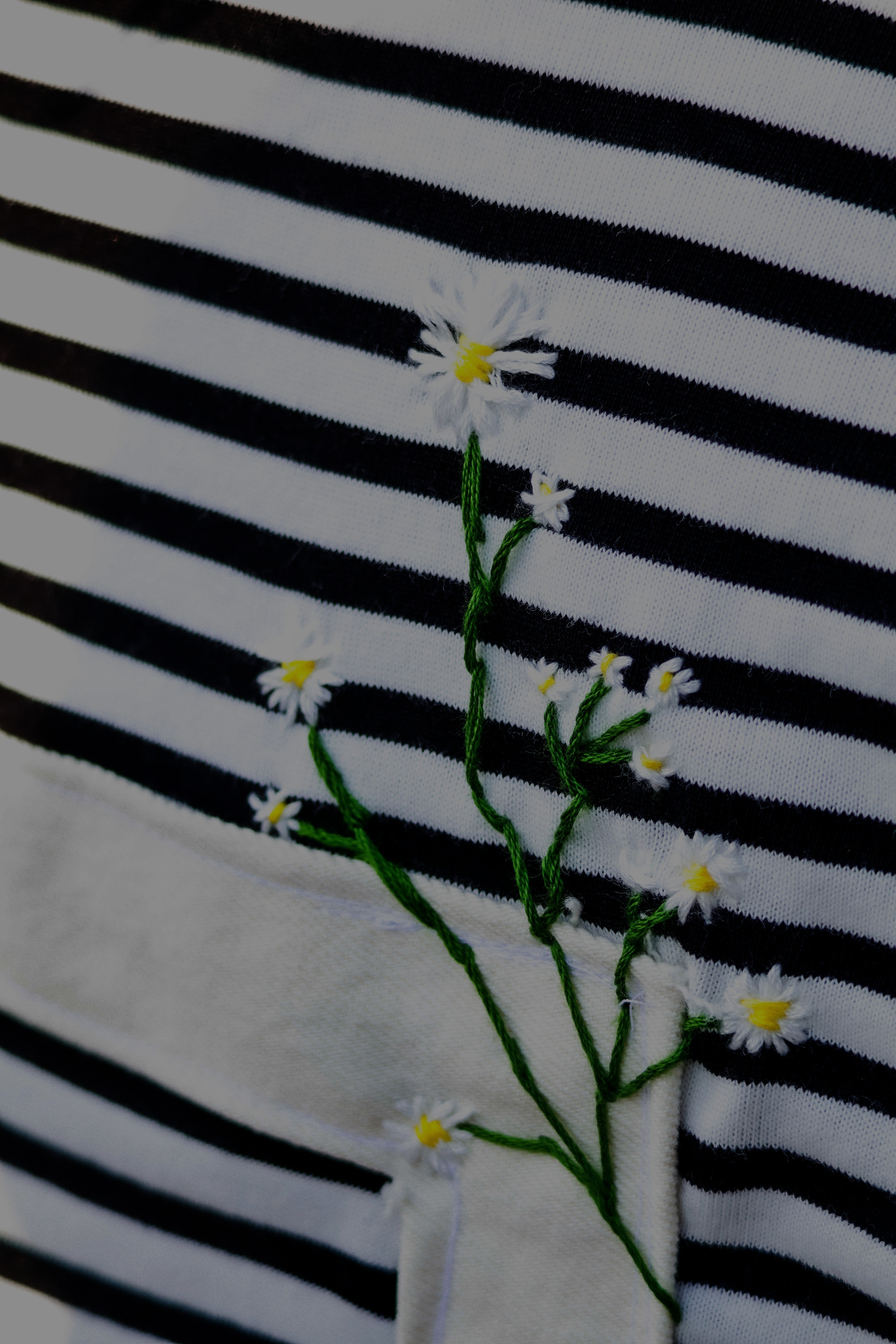 "STRIIIPED" pure white longsleeve